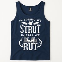 In Spring We Strut In Fall We Rut Turkey & Deer Hunters Tank Top