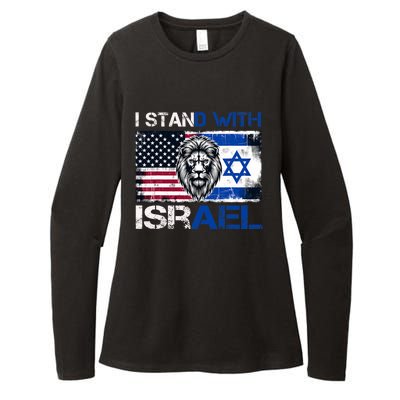 I Stand With Israel US Support Lion Love Israeli Brotherhood Womens CVC Long Sleeve Shirt