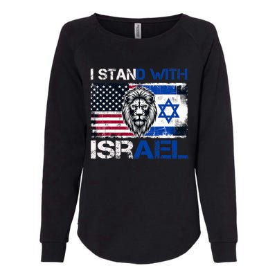 I Stand With Israel US Support Lion Love Israeli Brotherhood Womens California Wash Sweatshirt