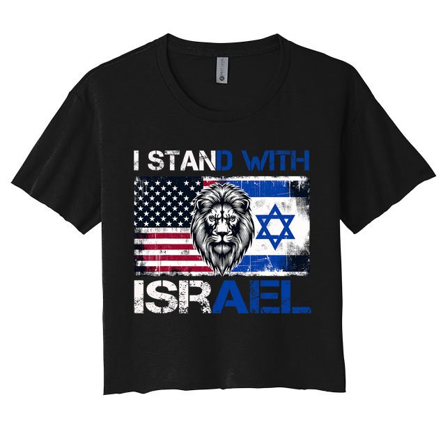 I Stand With Israel US Support Lion Love Israeli Brotherhood Crop Top
