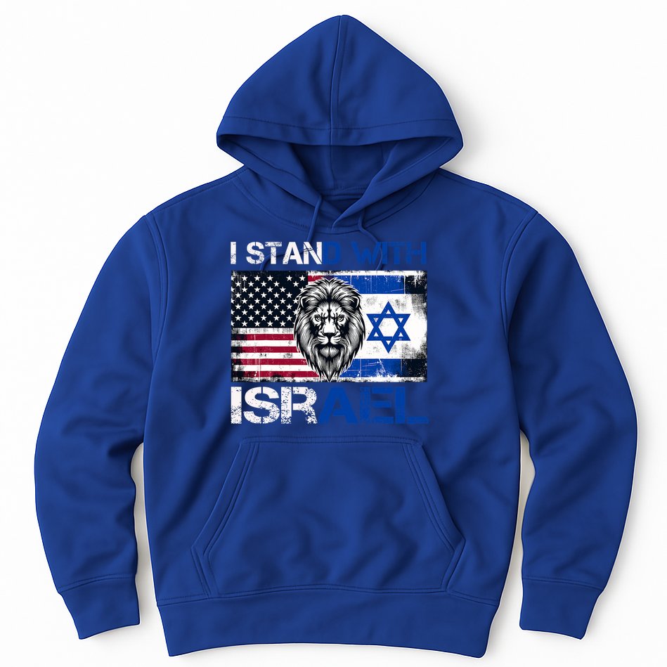 I Stand With Israel US Support Lion Love Israeli Brotherhood Hoodie