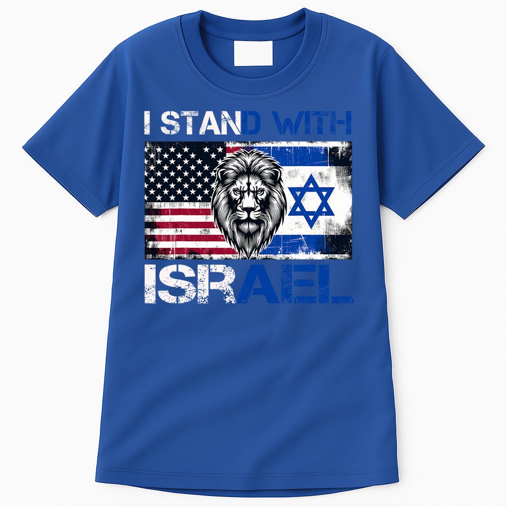 I Stand With Israel US Support Lion Love Israeli Brotherhood Tall T-Shirt