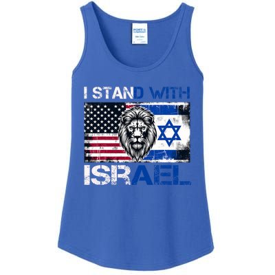 I Stand With Israel US Support Lion Love Israeli Brotherhood Ladies Essential Tank