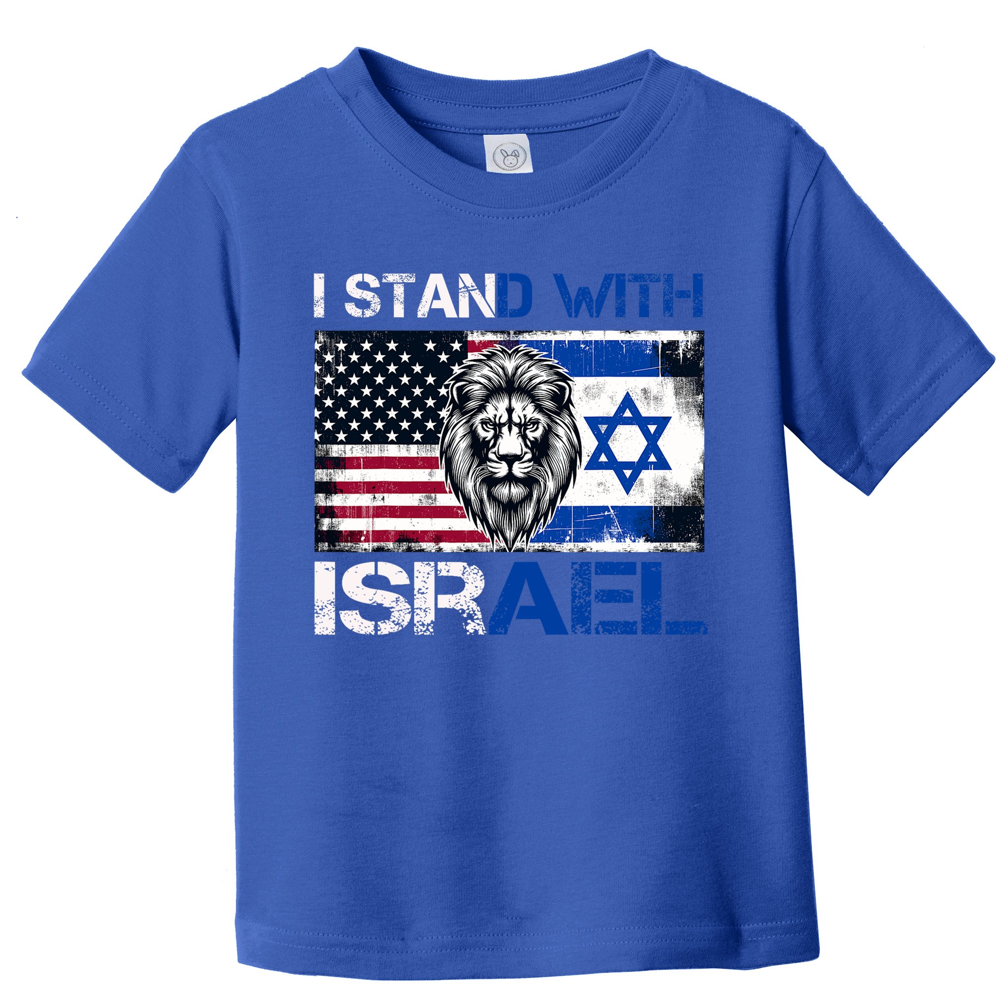 I Stand With Israel US Support Lion Love Israeli Brotherhood Toddler T-Shirt