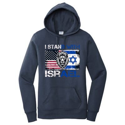 I Stand With Israel US Support Lion Love Israeli Brotherhood Women's Pullover Hoodie