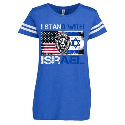 I Stand With Israel US Support Lion Love Israeli Brotherhood Enza Ladies Jersey Football T-Shirt