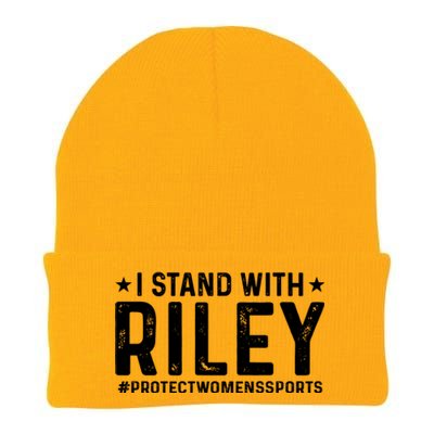 I Stand With Riley Gaines #ProtectWomensSports Knit Cap Winter Beanie