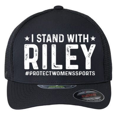 I Stand With Riley Gaines #ProtectWomensSports Flexfit Unipanel Trucker Cap