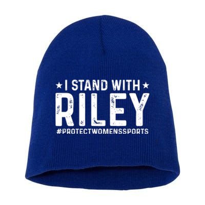 I Stand With Riley Gaines #ProtectWomensSports Short Acrylic Beanie