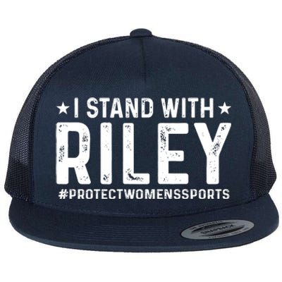 I Stand With Riley Gaines #ProtectWomensSports Flat Bill Trucker Hat