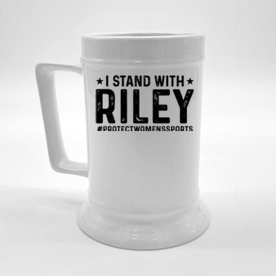 I Stand With Riley Gaines #ProtectWomensSports Beer Stein