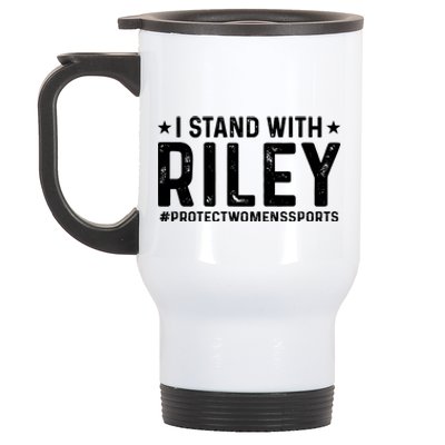 I Stand With Riley Gaines #ProtectWomensSports Stainless Steel Travel Mug