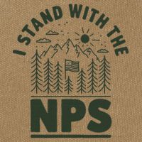 I Stand With The Nps National Park Support Cotton Canvas Backpack