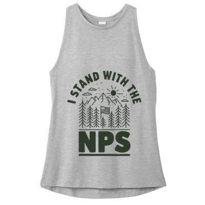 I Stand With The Nps National Park Support Ladies PosiCharge Tri-Blend Wicking Tank
