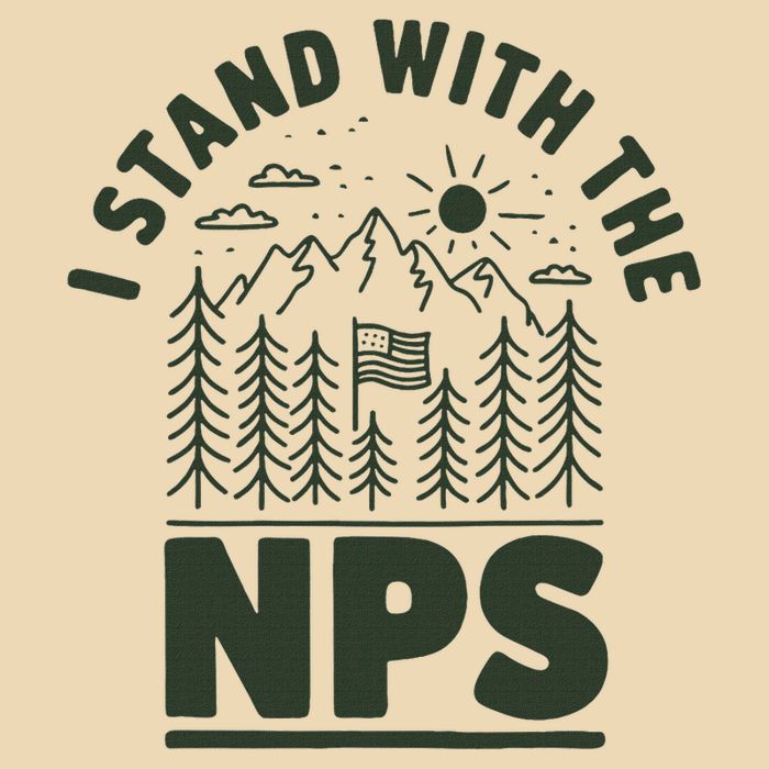 I Stand With The Nps National Park Support Drawstring Bag