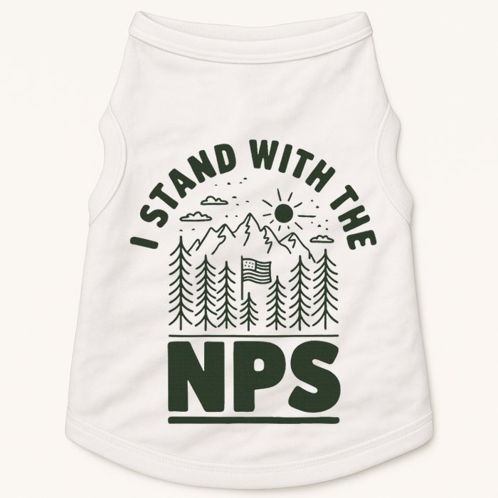 I Stand With The Nps National Park Support Doggie Tank