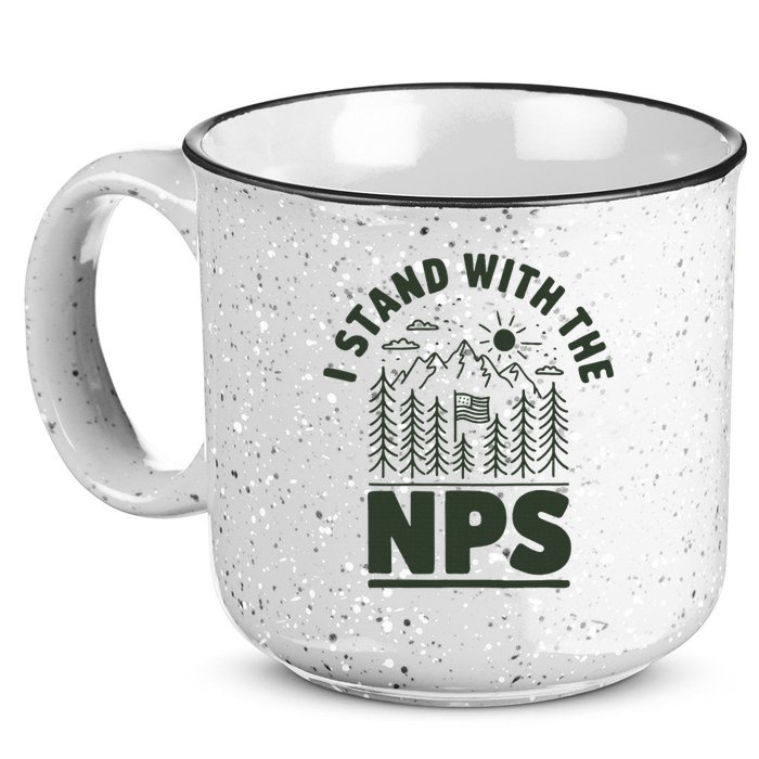 I Stand With The Nps National Park Support 15oz Campfire Ceramic Mug