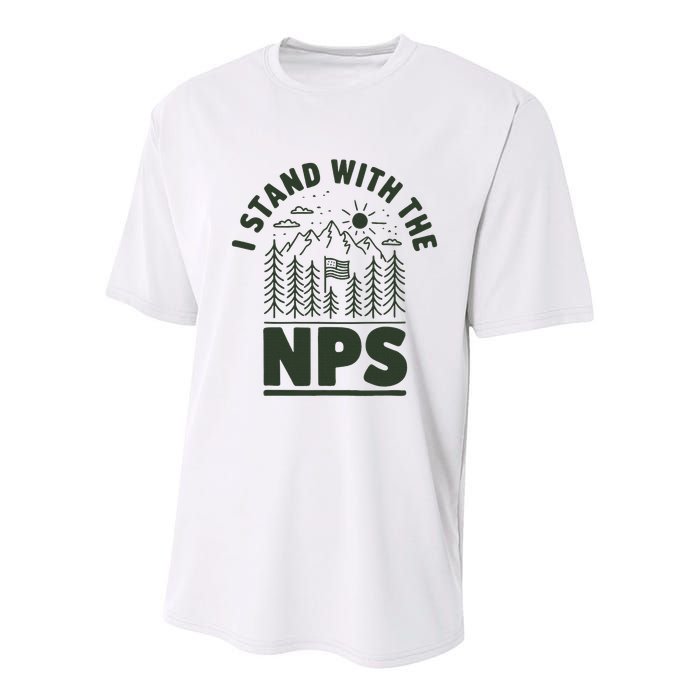 I Stand With The Nps National Park Support Youth Performance Sprint T-Shirt