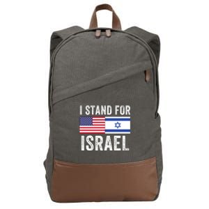 I Stand With Israel Usa Israeli Flag Jewish I Love Israel I Support Israel Cotton Canvas Backpack