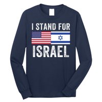 I Stand With Israel Usa Israeli Flag Jewish I Love Israel I Support Israel Long Sleeve Shirt