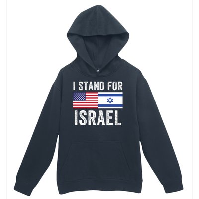 I Stand With Israel Usa Israeli Flag Jewish I Love Israel I Support Israel Urban Pullover Hoodie