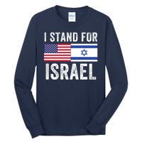 I Stand With Israel Usa Israeli Flag Jewish I Love Israel I Support Israel Tall Long Sleeve T-Shirt