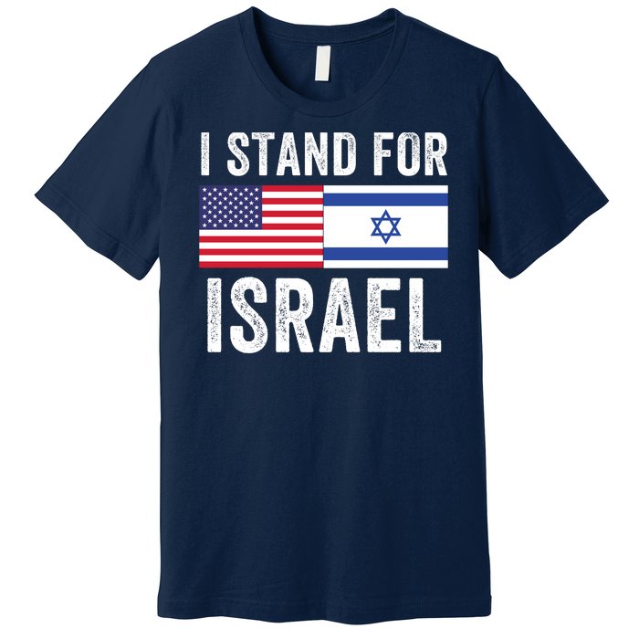 I Stand With Israel Usa Israeli Flag Jewish I Love Israel I Support Israel Premium T-Shirt