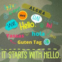 It Starts With Hello Friendship Unity Inclusion Teacher Gift Legacy Tie Dye Trucker Hat