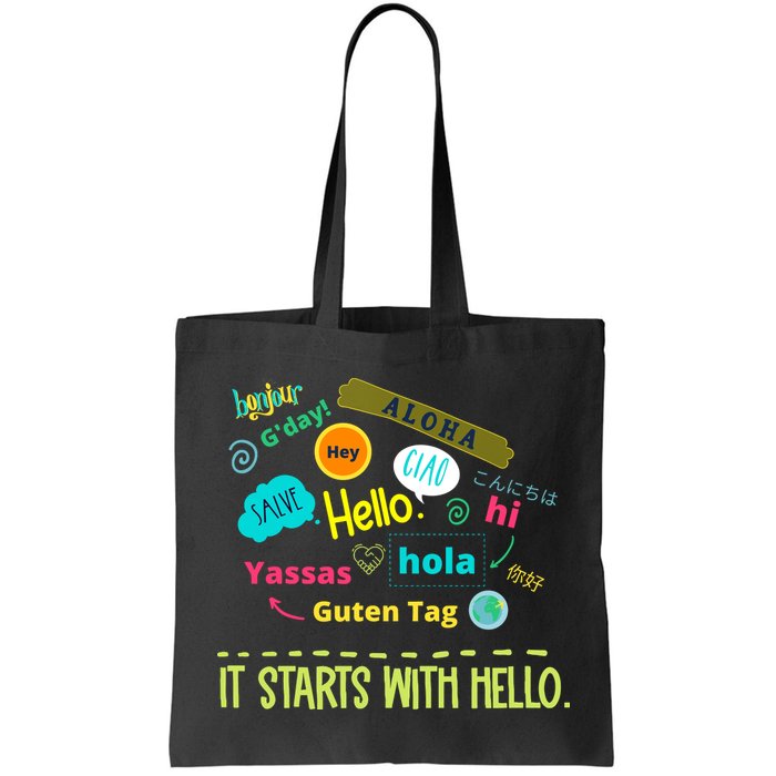 It Starts With Hello Friendship Unity Inclusion Teacher Gift Bag