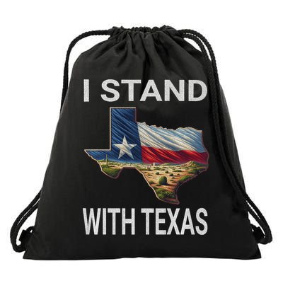 I Stand With Texas I Support Texas Drawstring Bag