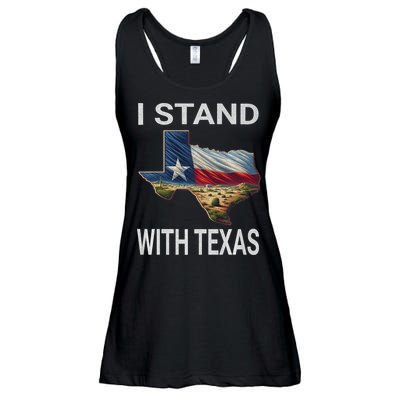 I Stand With Texas I Support Texas Ladies Essential Flowy Tank