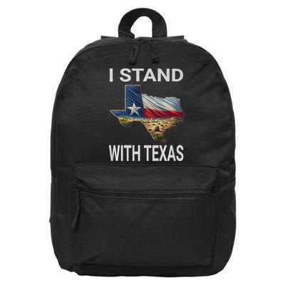 I Stand With Texas I Support Texas 16 in Basic Backpack