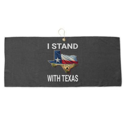 I Stand With Texas I Support Texas Large Microfiber Waffle Golf Towel