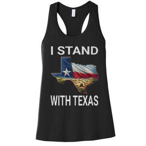 I Stand With Texas I Support Texas Women's Racerback Tank