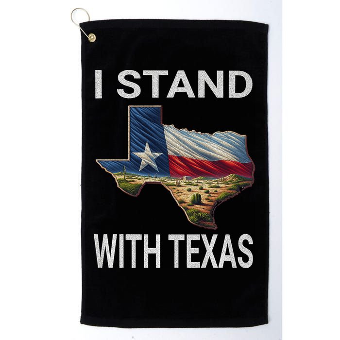 I Stand With Texas I Support Texas Golf Towel