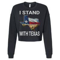 I Stand With Texas I Support Texas Cropped Pullover Crew