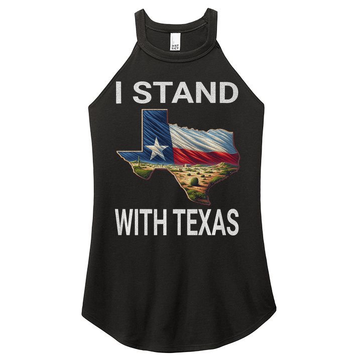 I Stand With Texas I Support Texas Women's Perfect Tri Rocker Tank