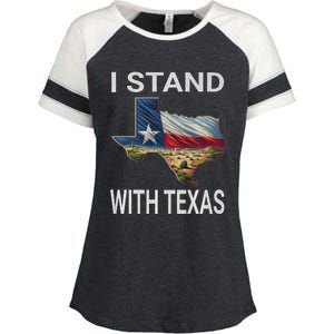 I Stand With Texas I Support Texas Enza Ladies Jersey Colorblock Tee