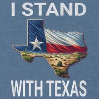 I Stand With Texas I Support Texas Garment-Dyed Sweatshirt