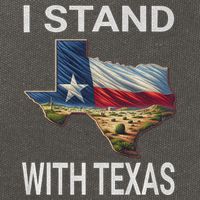 I Stand With Texas I Support Texas Cotton Canvas Backpack