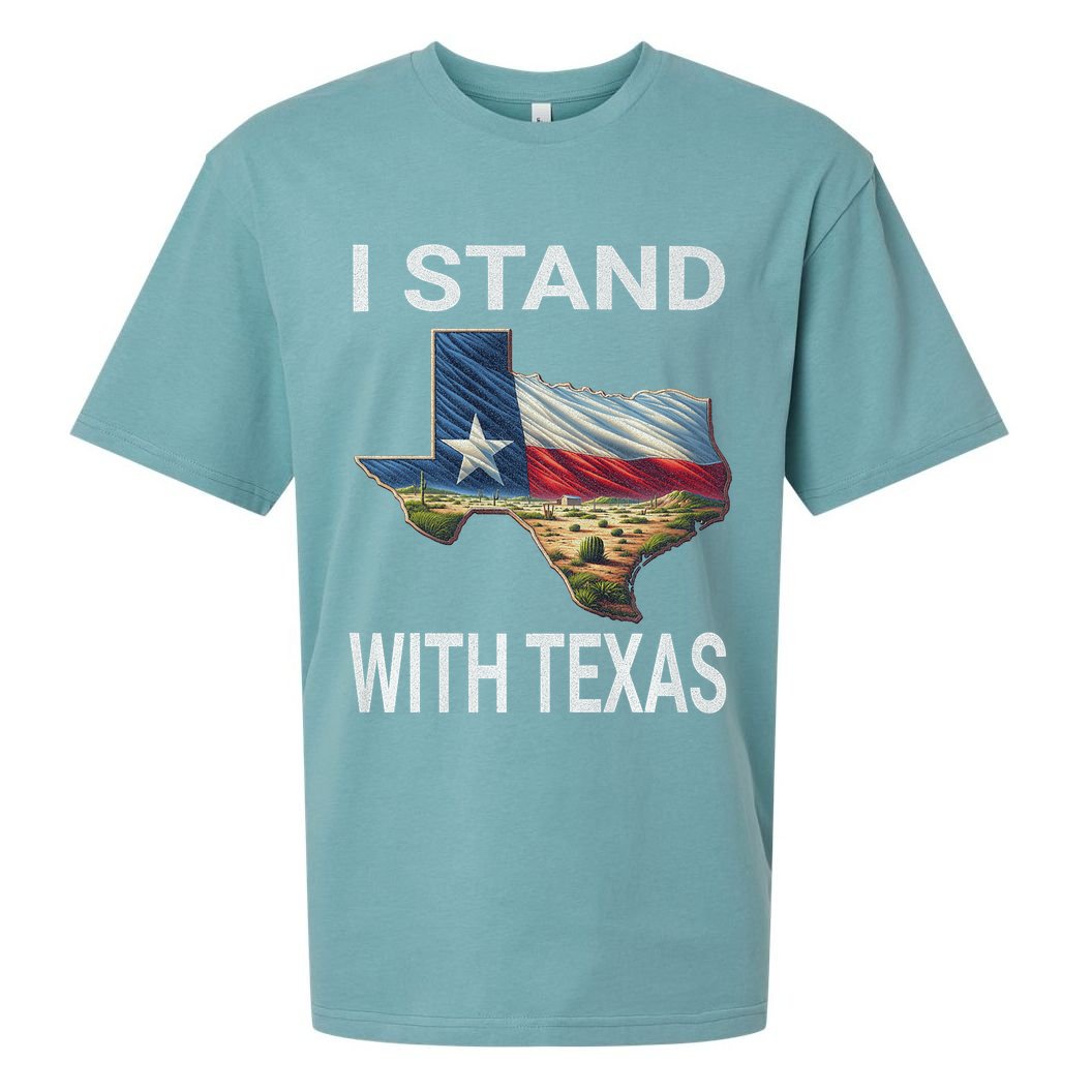 I Stand With Texas I Support Texas Sueded Cloud Jersey T-Shirt