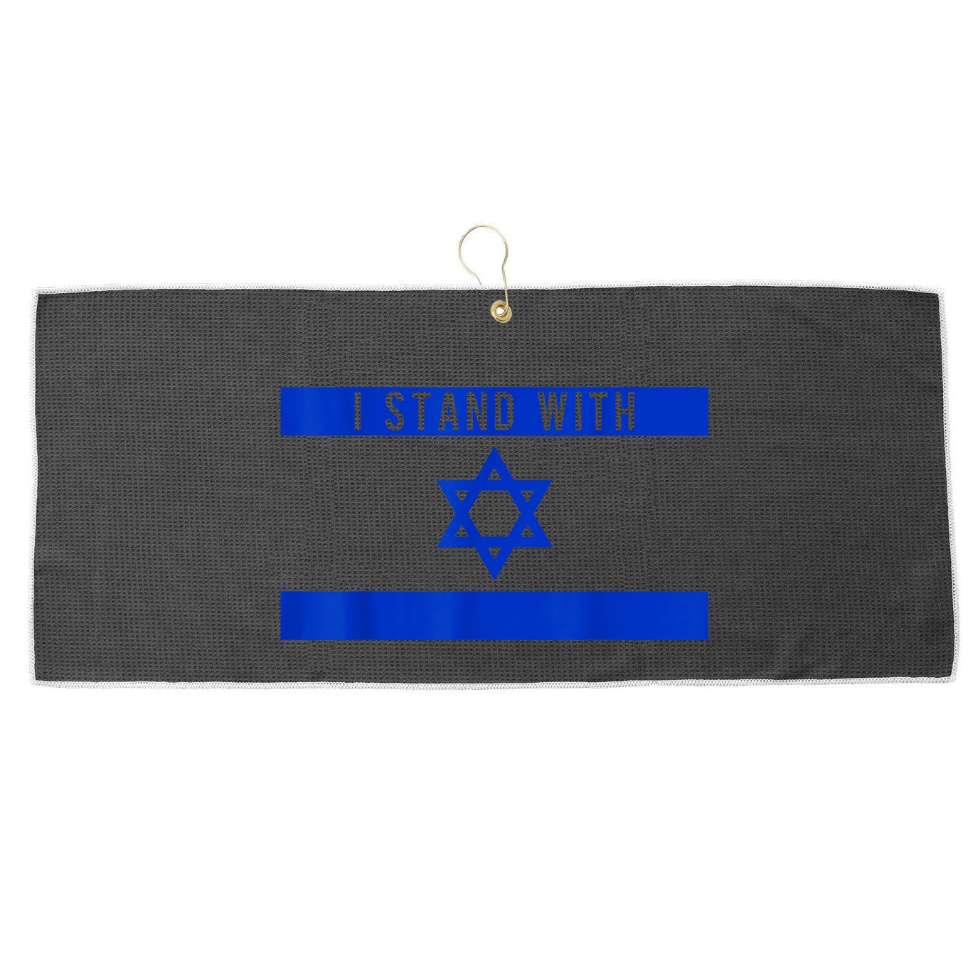 I Stand With Israel Large Microfiber Waffle Golf Towel