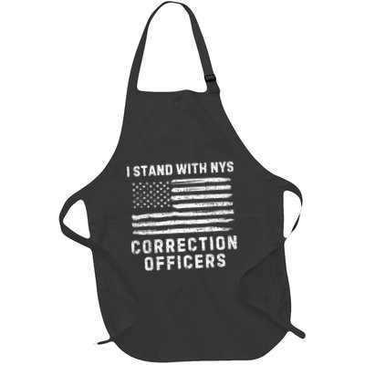 I Stand With Nys Correction Officers Stand With Nys Co Full-Length Apron With Pockets