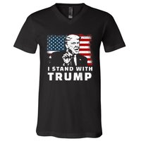 I Stand With Trump V-Neck T-Shirt