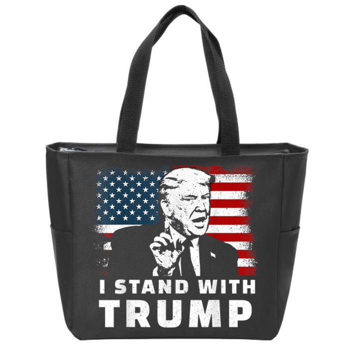 I Stand With Trump Zip Tote Bag