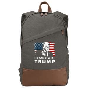 I Stand With Trump Cotton Canvas Backpack