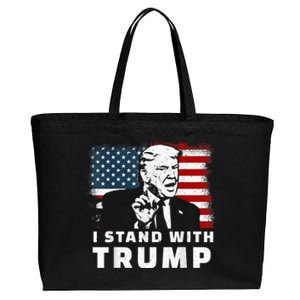 I Stand With Trump Cotton Canvas Jumbo Tote