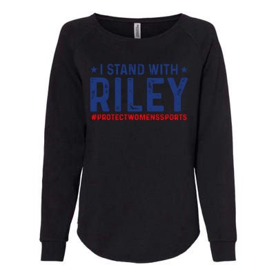 I Stand With Riley Gaines #ProtectWomensSports Womens California Wash Sweatshirt