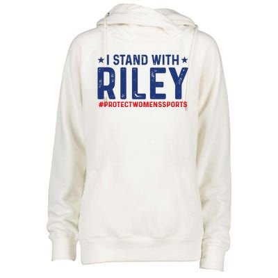 I Stand With Riley Gaines #ProtectWomensSports Womens Funnel Neck Pullover Hood