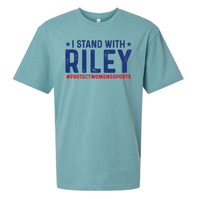 I Stand With Riley Gaines #ProtectWomensSports Sueded Cloud Jersey T-Shirt